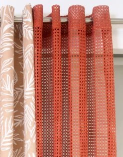 Rideau Panneau Brodé Effet Cannage -Maison Textiles Magasin 323816 C02 zoomx vue4