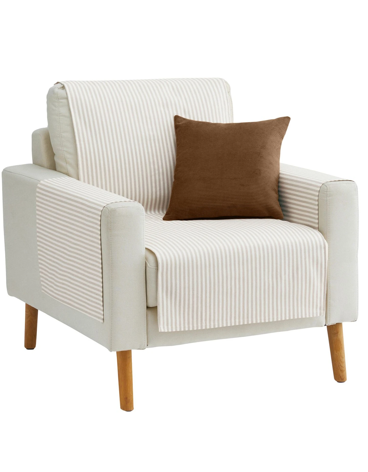 Protège-salon Rayé Coton Polyester Effet Lin 3 Protège-salon Rayé Coton Polyester Effet Lin – Image 3