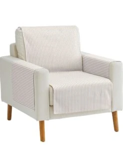 Protège-salon Rayé Coton Polyester Effet Lin 7 Protège-salon Rayé Coton Polyester Effet Lin -Maison Textiles Magasin 324041 C02 zoomx vue4