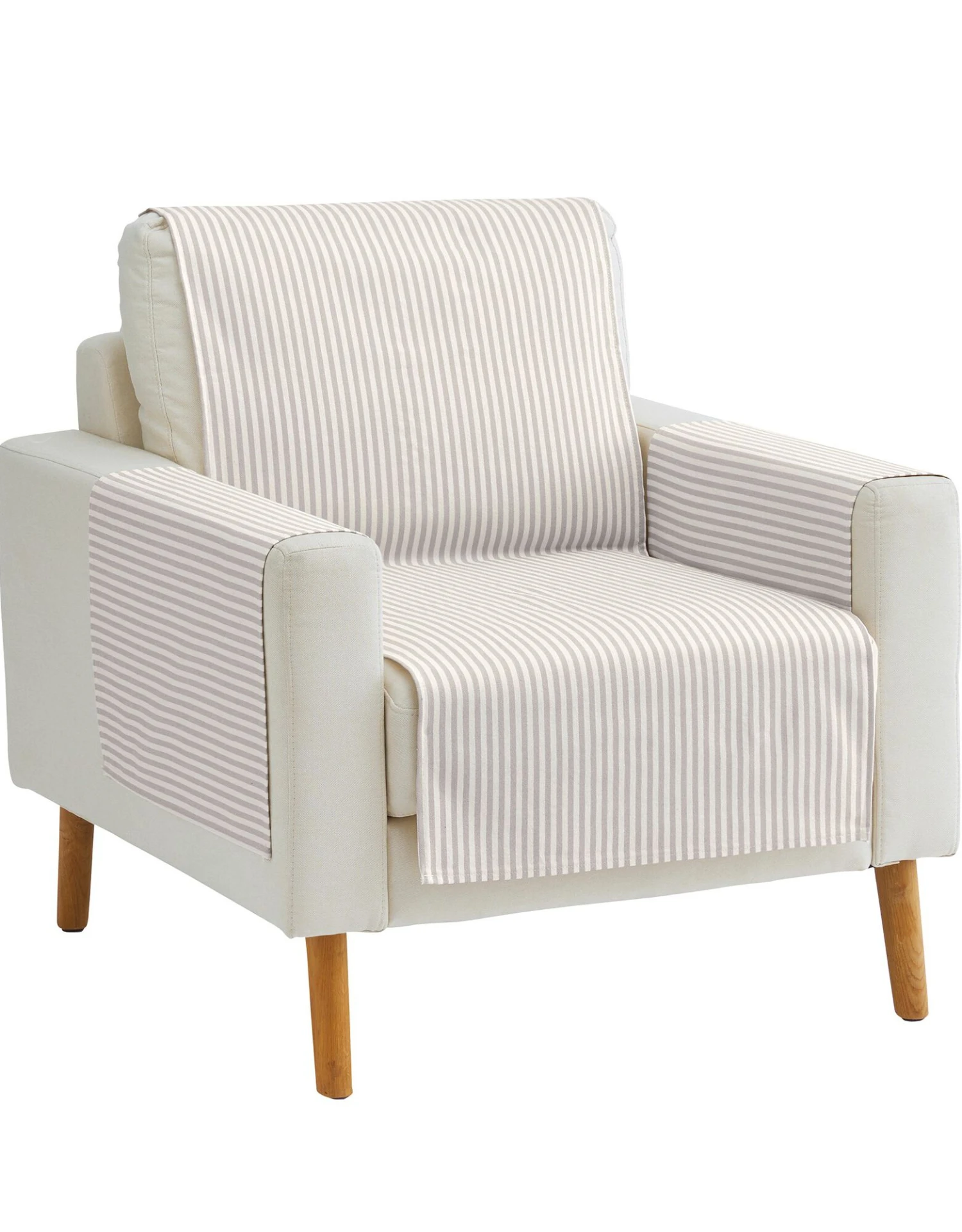 Protège-salon Rayé Coton Polyester Effet Lin 4 Protège-salon Rayé Coton Polyester Effet Lin – Image 4