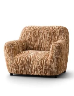 Housse Bi-extensible Microfibre Imprimé Vagues Pour Fauteuil Et Canapé 8 Housse Bi-extensible Microfibre Imprimé Vagues Pour Fauteuil Et Canapé -Maison Textiles Magasin 324322 C03 zoomx vue4