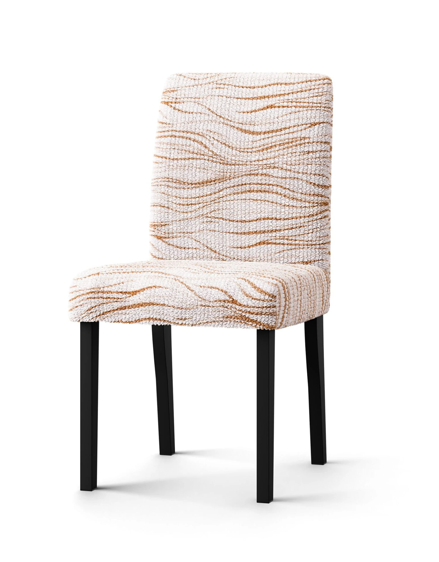 Housse Microfibre Bi-extensible Imprimé Vagues Spéciale Chaise 1 Housse Microfibre Bi-extensible Imprimé Vagues Spéciale Chaise