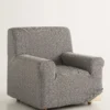 Housse Extensible Jacquard Graphique Fauteuil Canapé