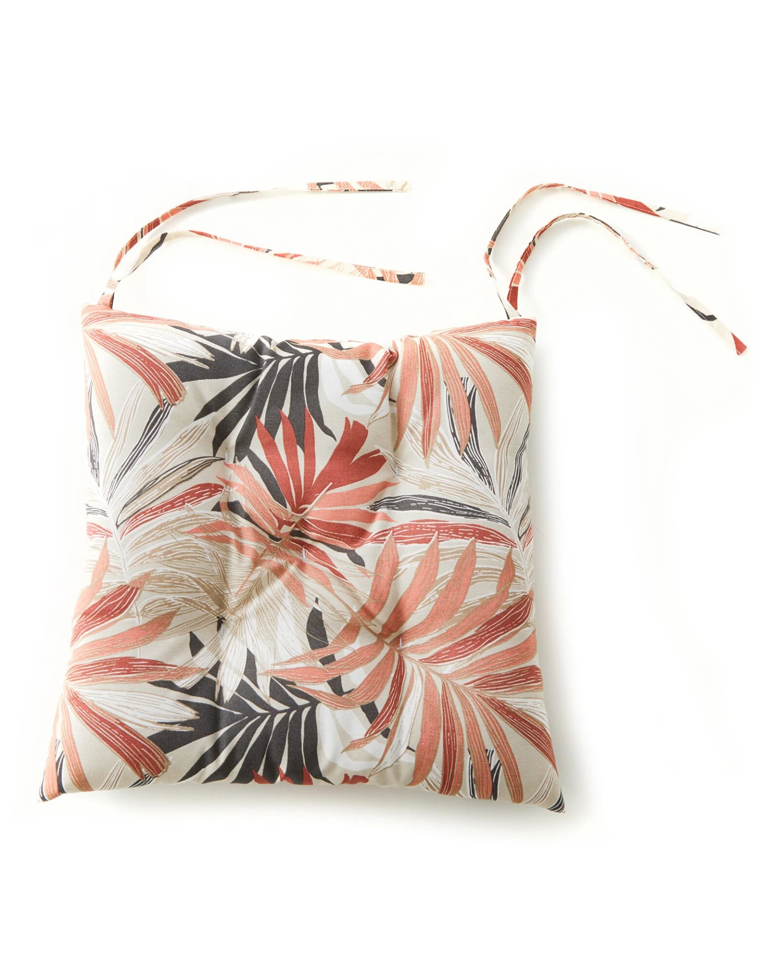 Galette De Chaise Imprimé Feuillage - Lot De 2 2 Galette De Chaise Imprimé Feuillage - Lot De 2 – Image 2