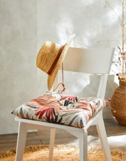 Galette De Chaise Imprimé Feuillage - Lot De 2 8 Galette De Chaise Imprimé Feuillage - Lot De 2 -Maison Textiles Magasin 325010 C02 zoomx vue3