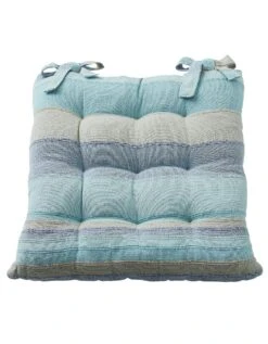 Galette De Chaise Carrée Rayée - Lot De 2