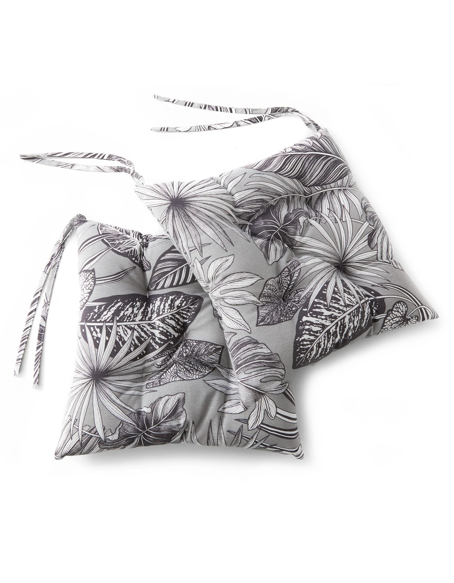 Galette De Chaise Imprimé Tropical - Lot De 2 1 Galette De Chaise Imprimé Tropical - Lot De 2