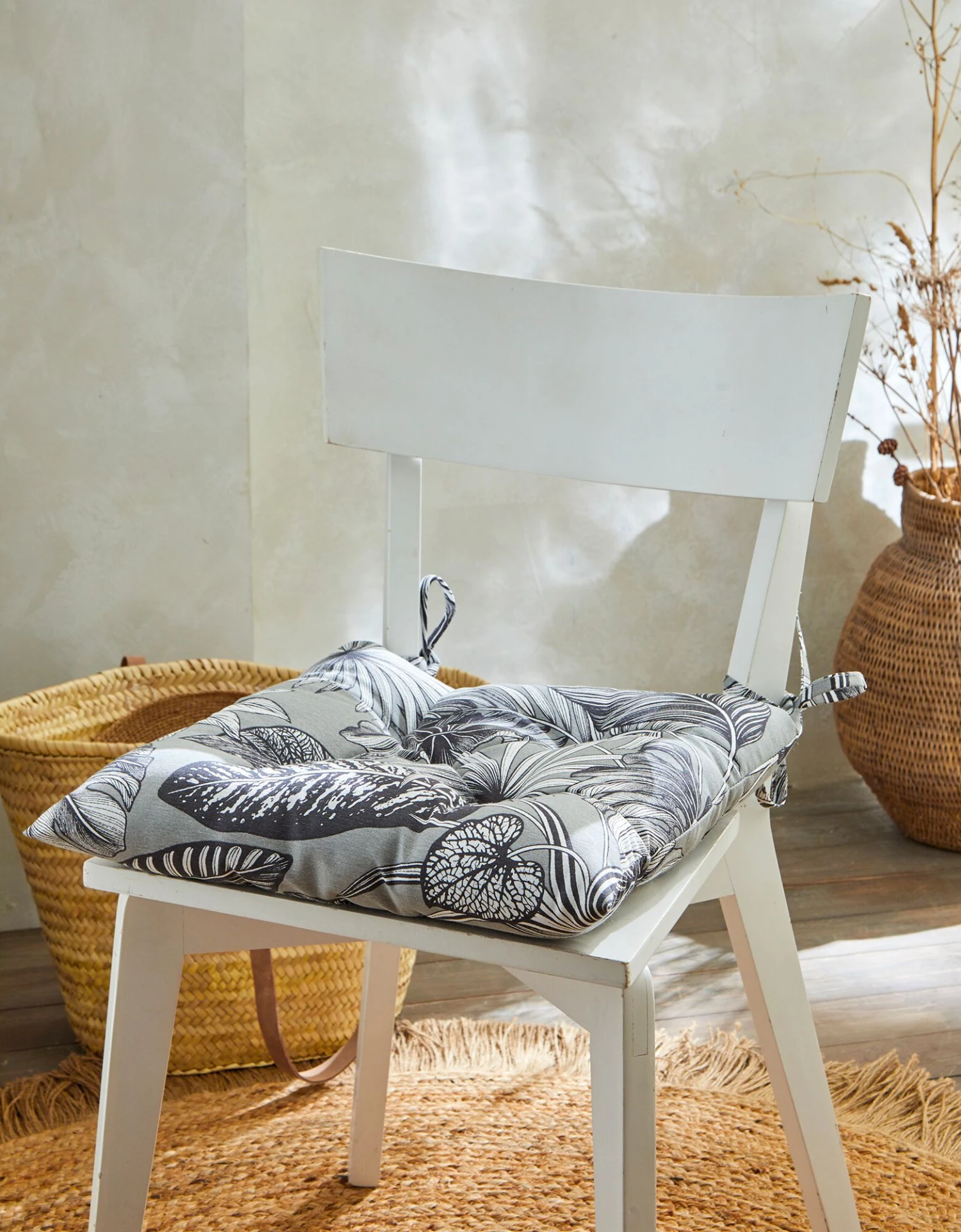 Galette De Chaise Imprimé Tropical - Lot De 2 3 Galette De Chaise Imprimé Tropical - Lot De 2 – Image 3