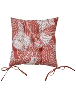 Galette De Chaise Carrée Imprimé Feuillage - Lot De 2