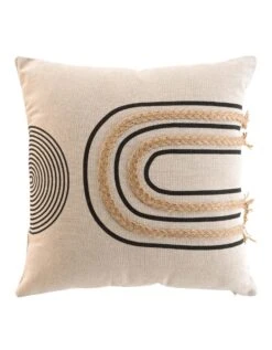 Coussin Imprimé Graphique Jute