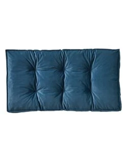 Long Coussin De Sol Bi-matière Velours/coton Uni