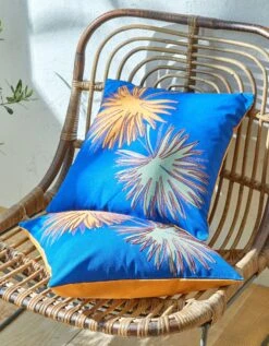 Housse De Coussin Brodé Feuilles De Palmier, Collection Ninole - Lot De 2 -Maison Textiles Magasin 327400 C01 zoomx vue3