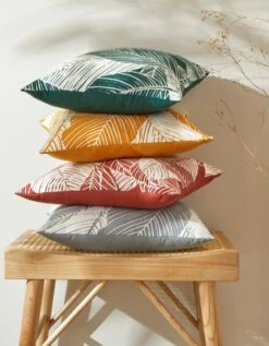 Housse De Coussin Carrée Imprimé Feuillage - Lot De 2 -Maison Textiles Magasin 327482 C03 zoomx vue5