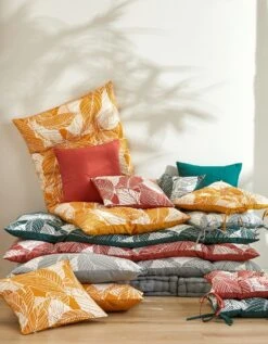 Long Coussin Déco Coton Imprimé Feuillage -Maison Textiles Magasin 327483 C01 zoomx vue6