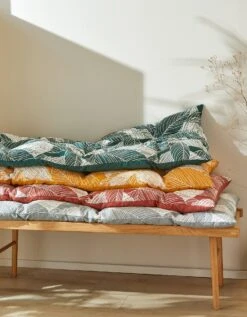 Long Coussin Déco Coton Imprimé Feuillage -Maison Textiles Magasin 327483 C03 zoomx vue4