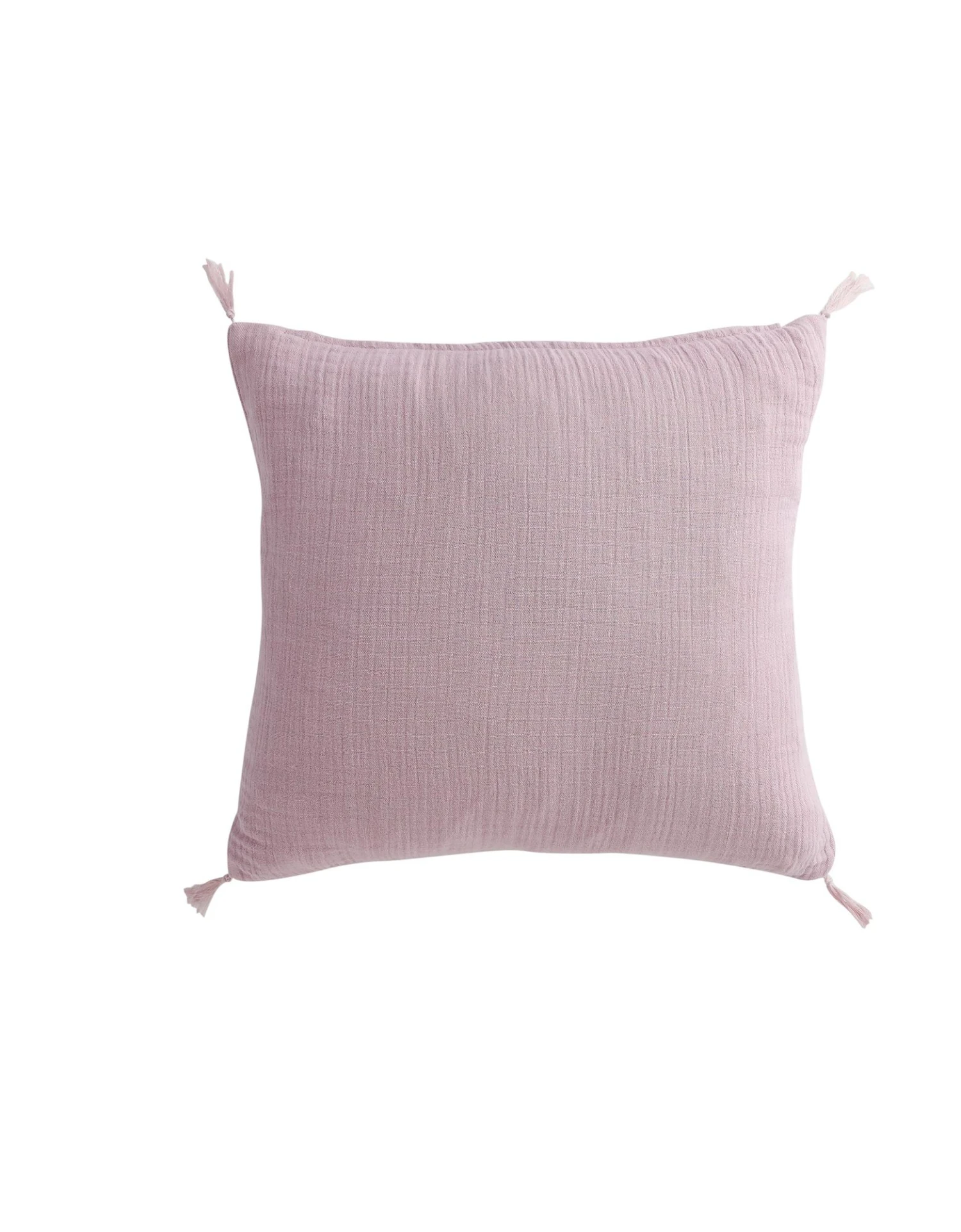 Housse De Coussin Double Gaze De Coton - Lot De 2 1 Housse De Coussin Double Gaze De Coton - Lot De 2
