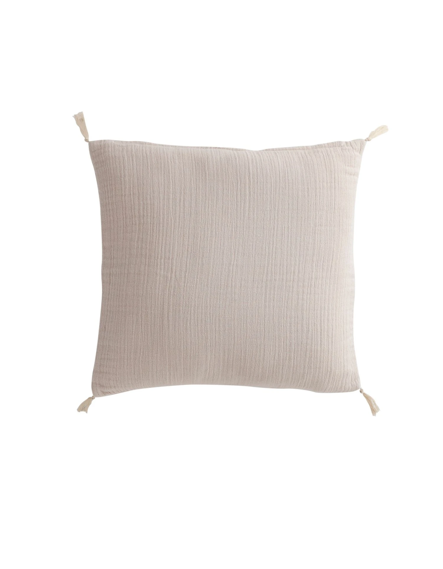 Housse De Coussin Double Gaze De Coton - Lot De 2 1 Housse De Coussin Double Gaze De Coton - Lot De 2