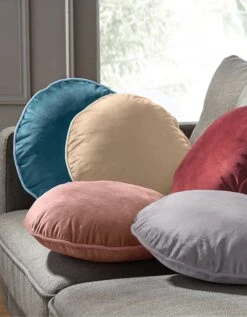 Coussin Rond Garni En Velours 5 Coussin Rond Garni En Velours -Maison Textiles Magasin 327530 C01 zoomx vue3