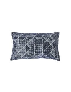Coussin Rectangulaire Jacquard Velours Effet Géométrique