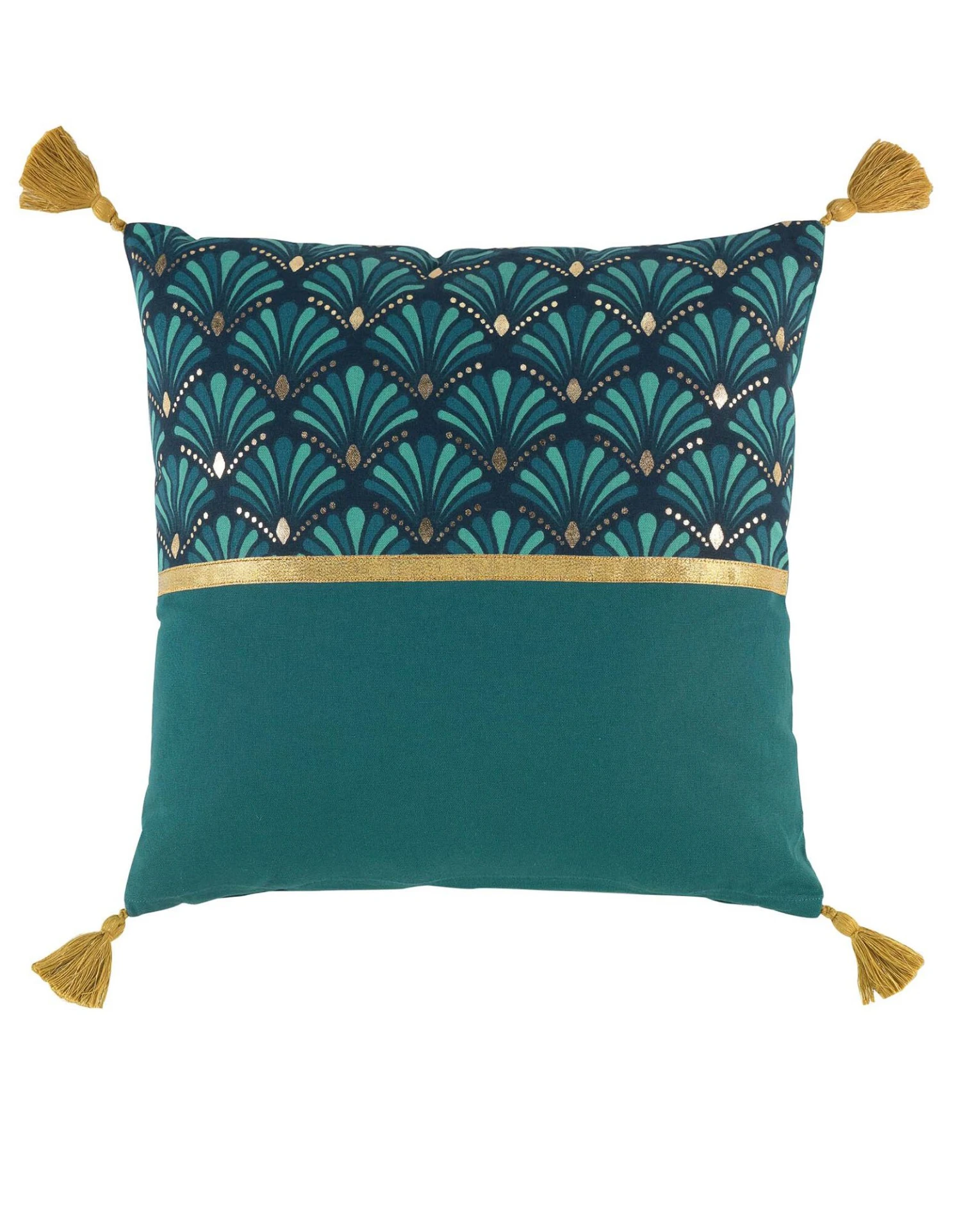 Coussin Déhoussable Coton Motifs Art Déco 1 Coussin Déhoussable Coton Motifs Art Déco