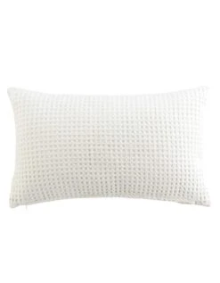 Coussin Déhoussable Nid D'abeille Coton Uni