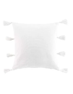 Coussin Déhoussable Unis à Pompons