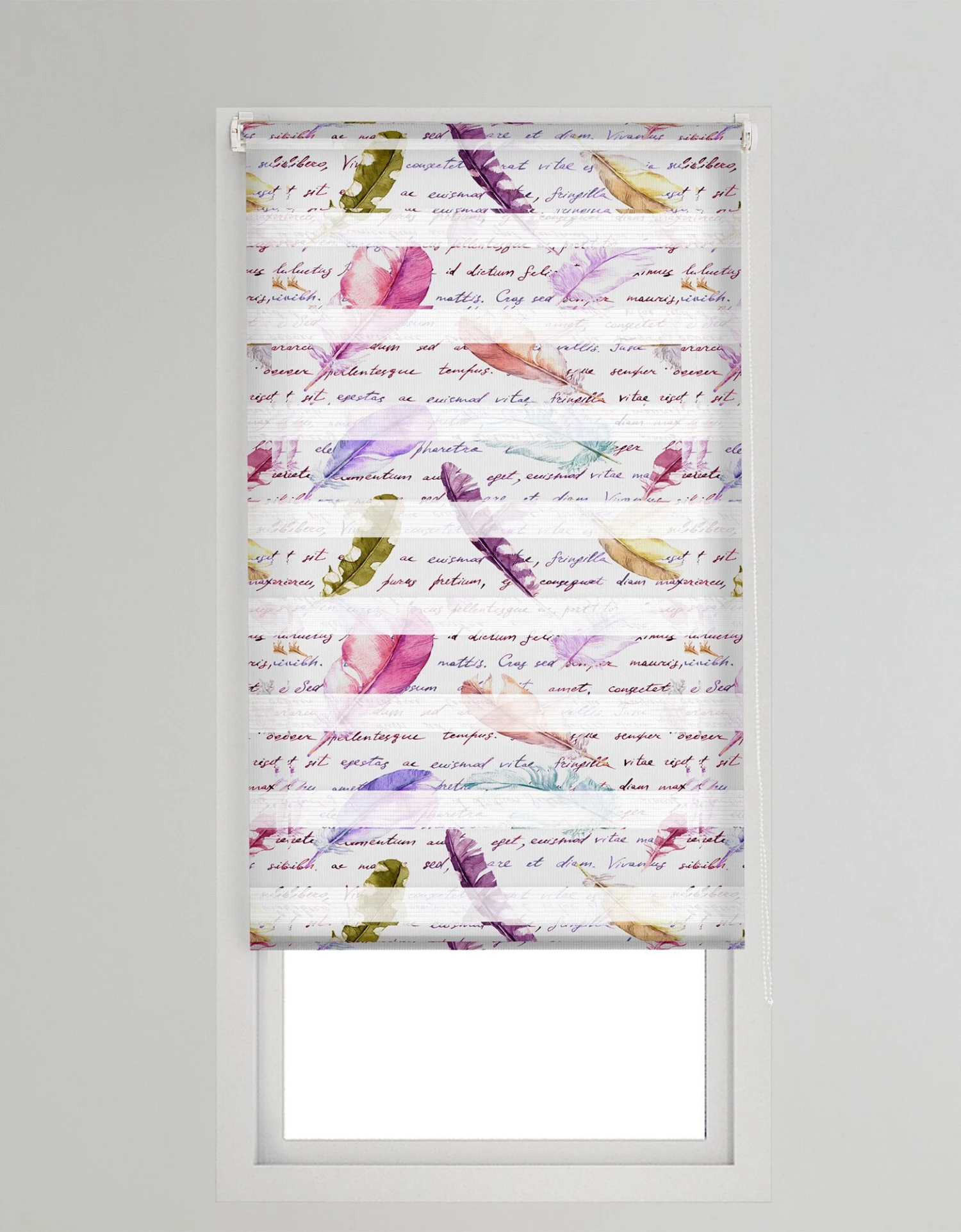 Store Jour/nuit Motif Plumes 1 Store Jour/nuit Motif Plumes