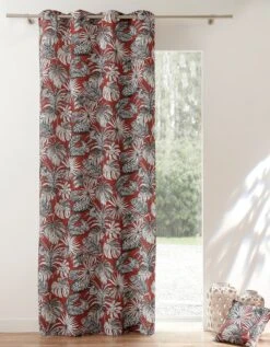 Rideau Oeillets Tamisant Imprimé Tropical