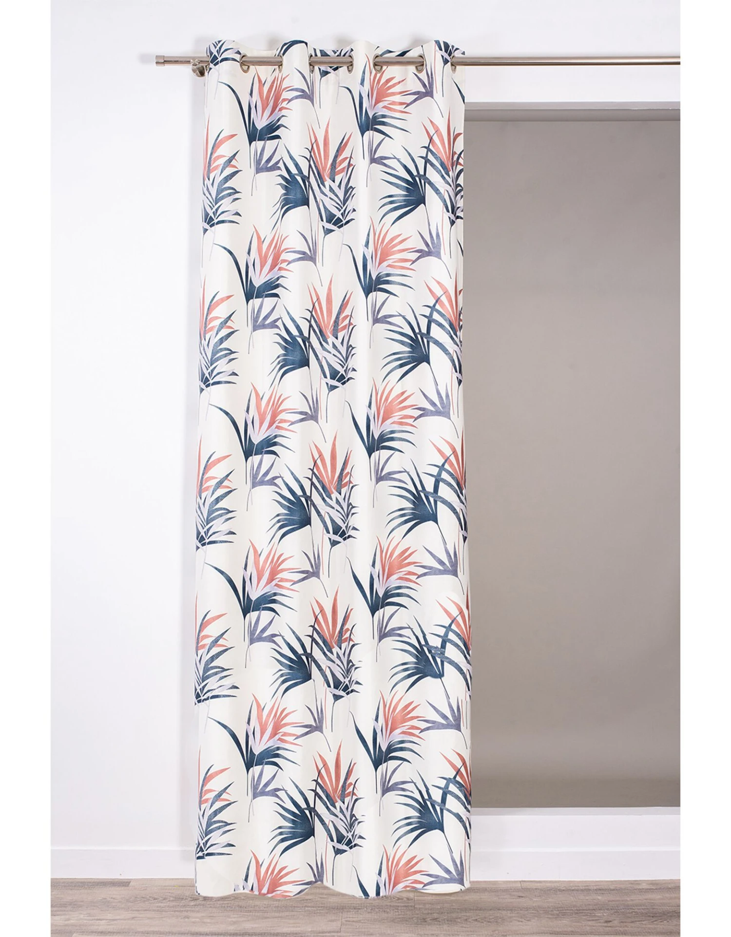 Rideau Tamisant Imprimé Feuilles Multicolores 2 Rideau Tamisant Imprimé Feuilles Multicolores – Image 2