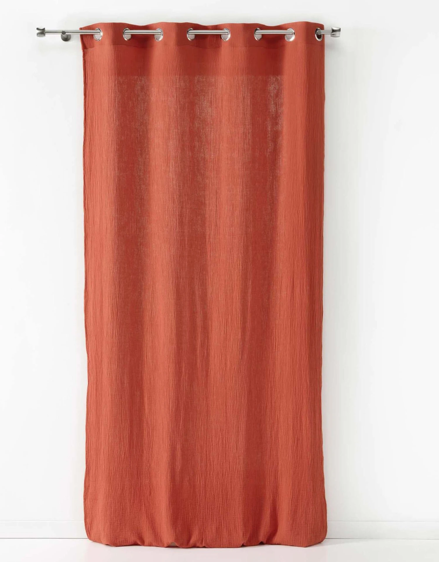 Rideau Tamisant Oeillets Gaze De Coton Uni 1 Rideau Tamisant Oeillets Gaze De Coton Uni