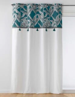 Rideau Tamisant Haut Imprimé Tropical