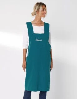 Tablier De Cuisine Japonais Coton Et Lin Uni Personnalisable -Maison Textiles Magasin 500013 C03 zoomx vue4