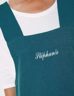 Tablier De Cuisine Japonais Coton Et Lin Uni Personnalisable -Maison Textiles Magasin 500013 C03 zoomx vue5