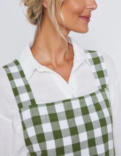 Tablier De Cuisine Carreaux Vichy, Forme Japonaise 7 Tablier De Cuisine Carreaux Vichy, Forme Japonaise -Maison Textiles Magasin 500735 C03 zoomx vue3