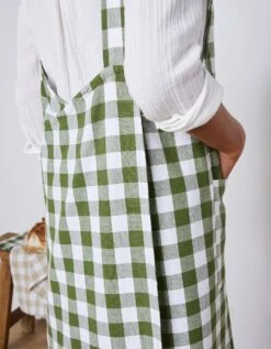 Tablier De Cuisine Carreaux Vichy, Forme Japonaise 9 Tablier De Cuisine Carreaux Vichy, Forme Japonaise -Maison Textiles Magasin 500735 C03 zoomx vue5