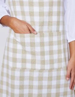 Tablier De Cuisine à Carreaux Vichy Forme Bavette -Maison Textiles Magasin 500736 C01 zoomx vue4