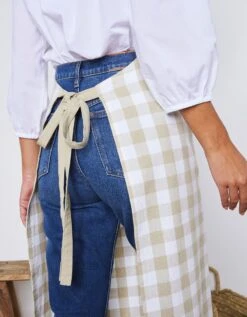 Tablier De Cuisine à Carreaux Vichy Forme Bavette -Maison Textiles Magasin 500736 C01 zoomx vue6